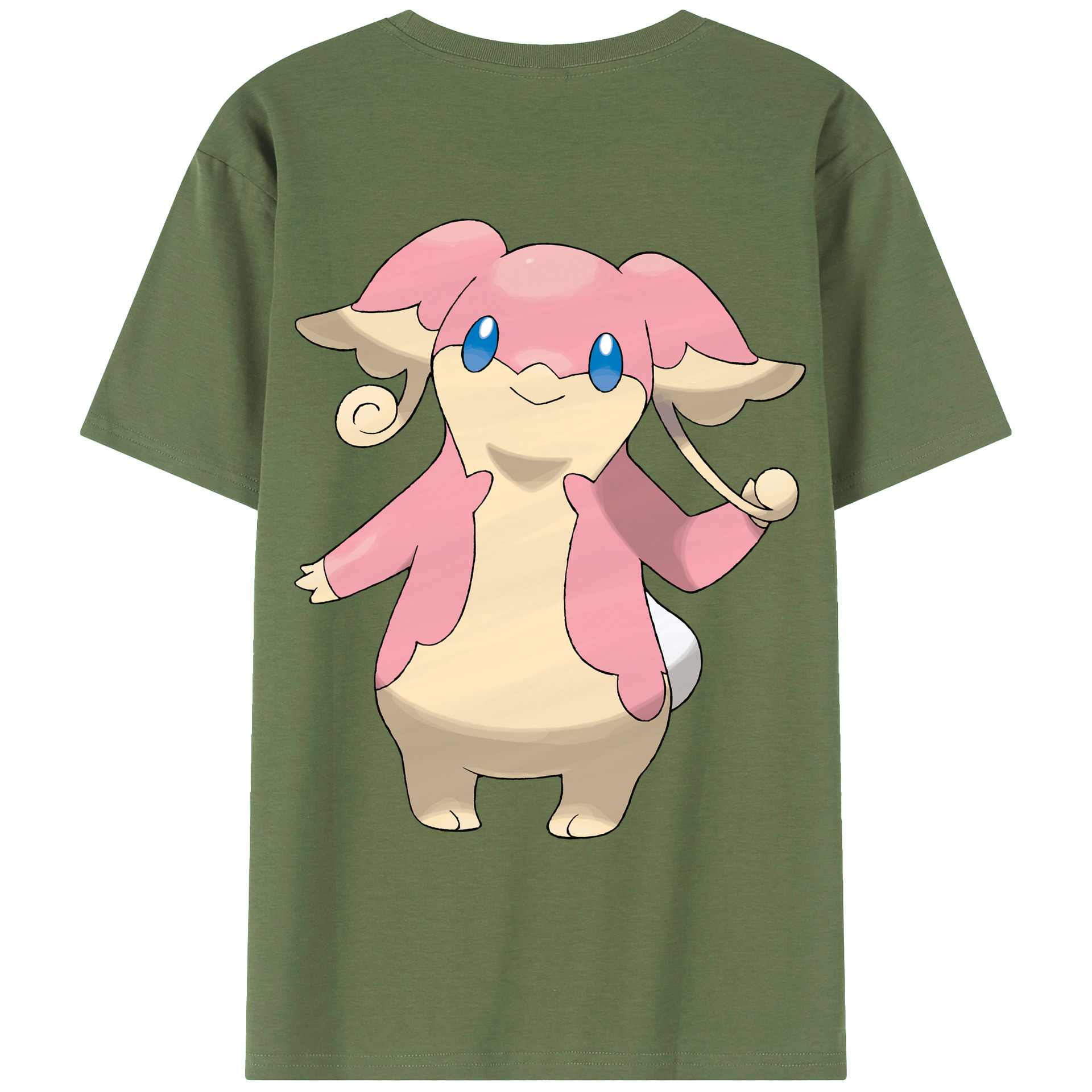 （画像用） ポケットモンスター Pokémon 綿100％ メンズ半袖Tシャツ（バックプリント） 通気性